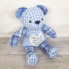 Memory keepsake bear - made from clothing / shirts – 2 Green Monkeys