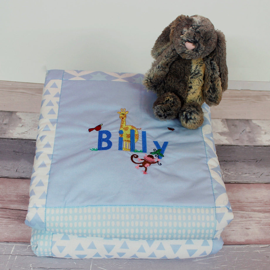 Personalised cot outlet quilt