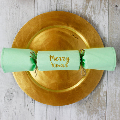 Personalised Plastic Free Christmas Cracker / Fabric Napkin (single) - 2 Green Monkeys