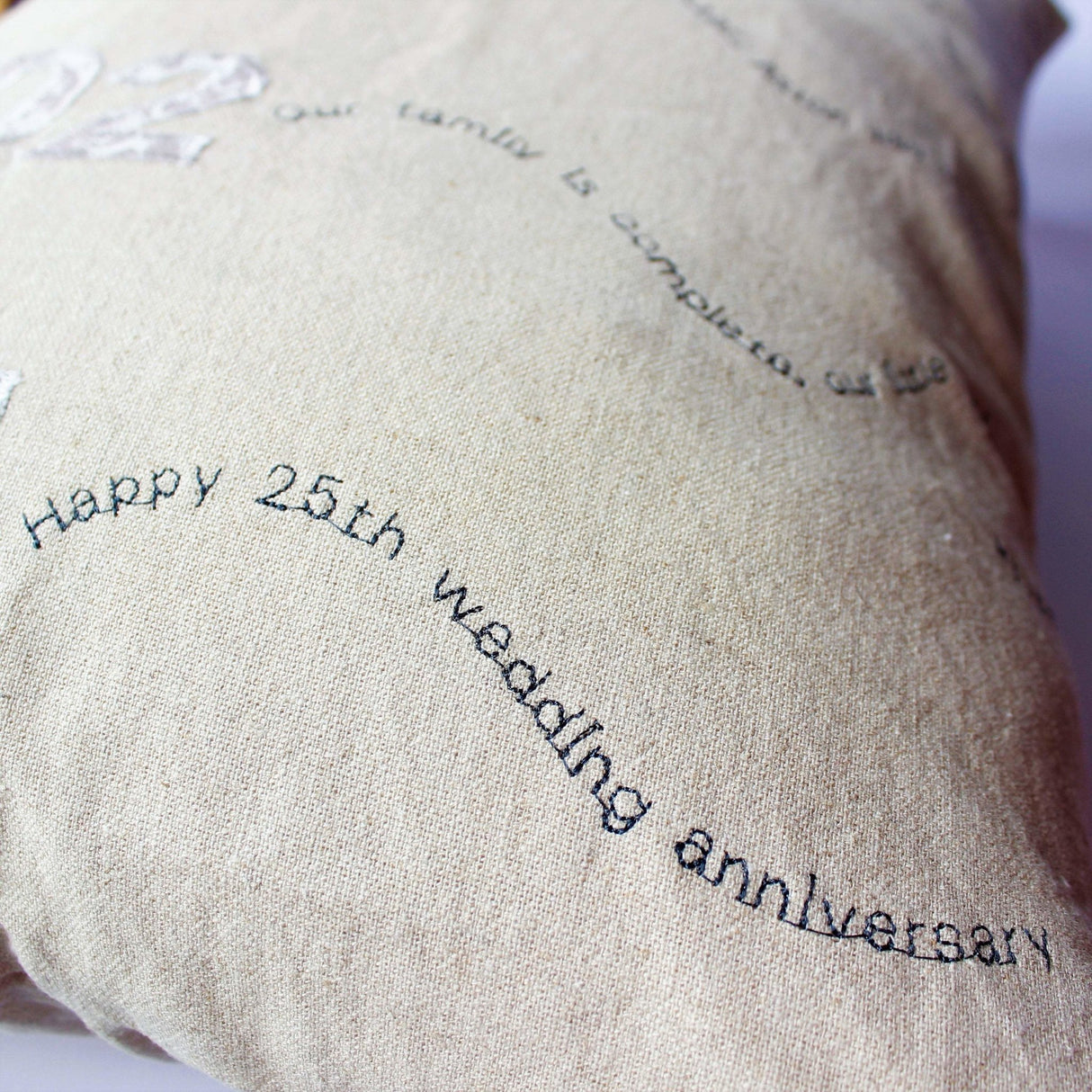 Personalised Timeline Cushion - Bespoke Colours - 2 Green Monkeys