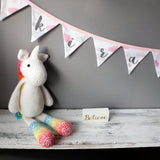 Pink Cloud Personalised Name Bunting - 2 Green Monkeys